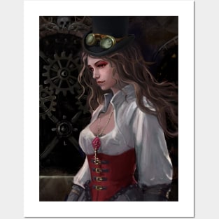 Vampire steampunk Posters and Art